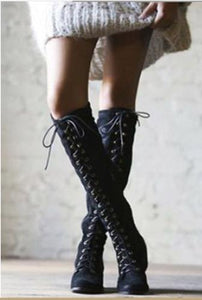 Cute High tie Suede boots