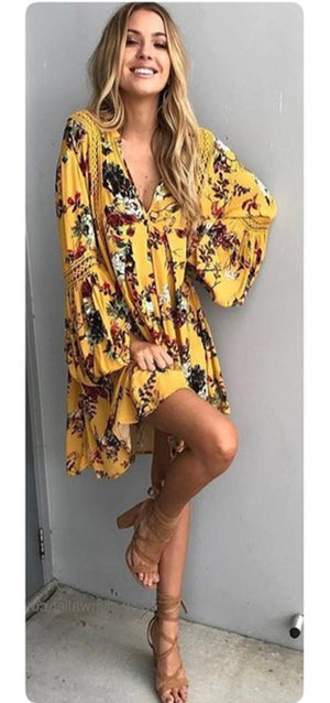 flow boho dress