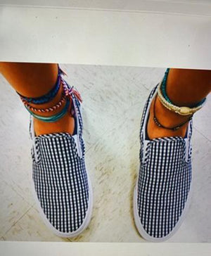 canvas checkered shoes