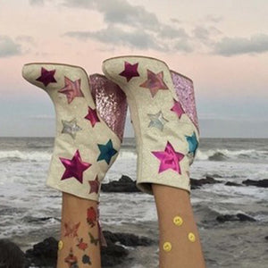 stars sparkle boots