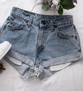 The Hot Shorts Solid Crimping Denim