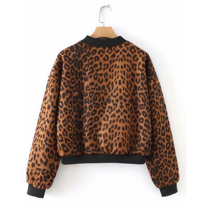 CAITLIN leopard bomber jacket