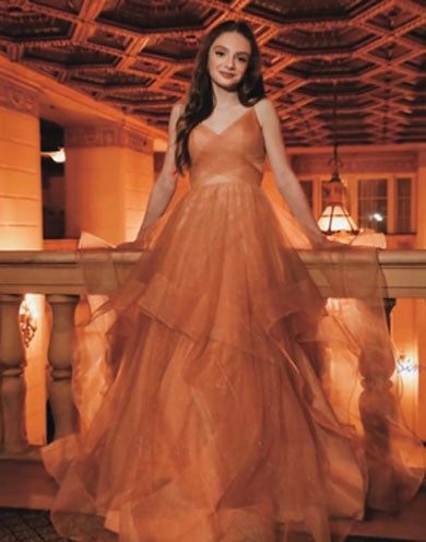 pretty tulle long dress