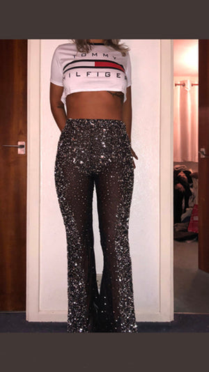 glitter trousers Pants