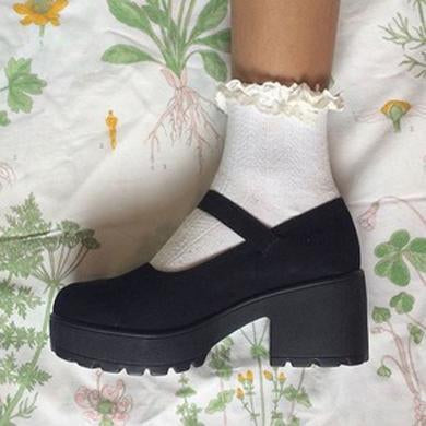 chunky  platforms leather