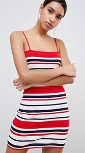 OLIVIA strap stripes dress