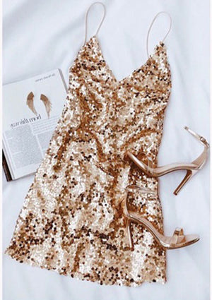 pretty sequin strap dress