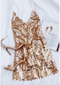 pretty sequin strap dress