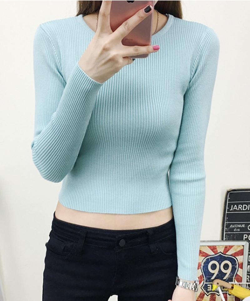 The Pullover Sweater Long O-Neck Knitted