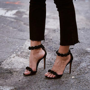 ankle strap high heel party shoes