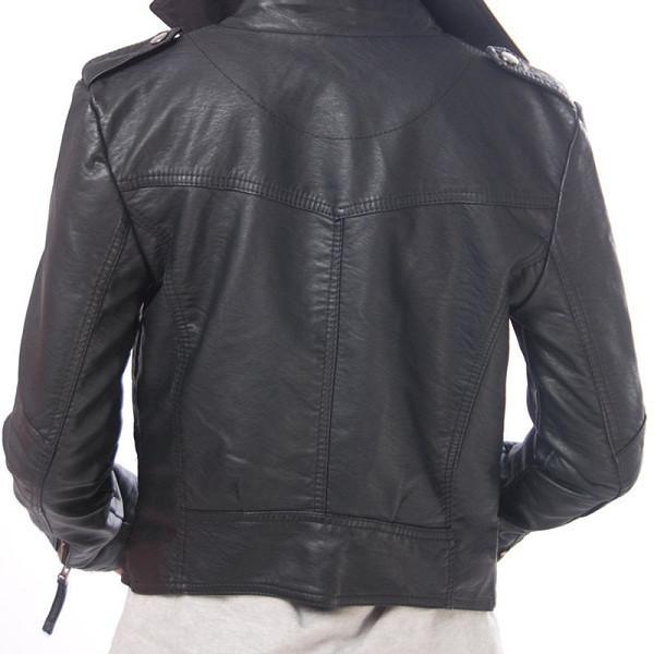 The Leather Motor Jacket Casaco Feminino