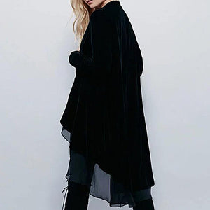 The FinalFit Long Velour Trench Coat