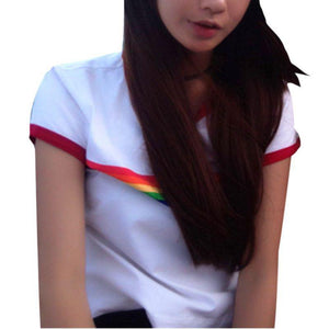 Rainbow Stripe T shirt