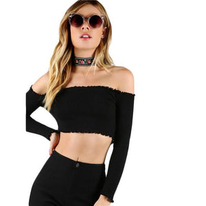 The Rib Knit Lettuce Edge Crop