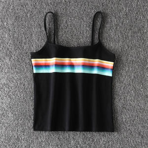 The Rainbow Tops Contrast Color Stripes