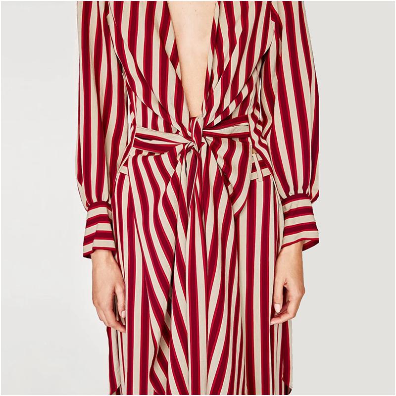 The Striped Cardigan Loose jumpsuit.