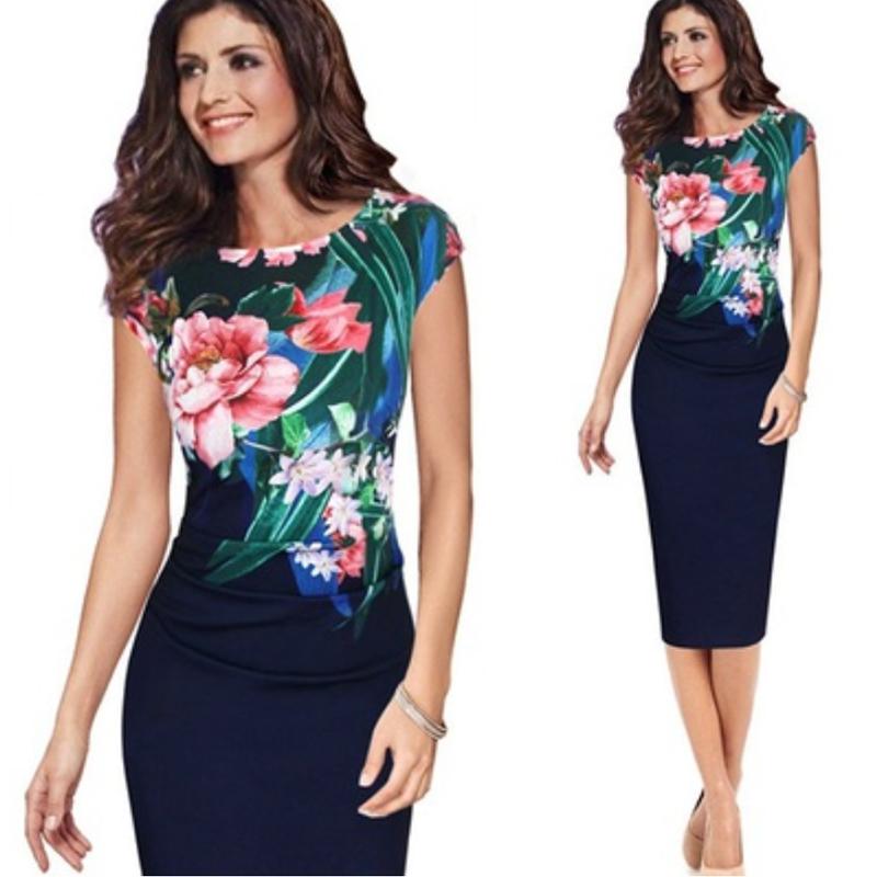 Office Lady Formal Midi Dress