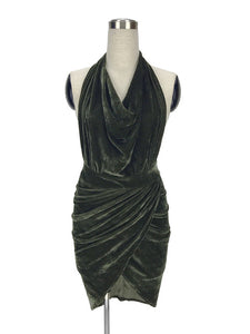 Halterneck Velvet Club Dress