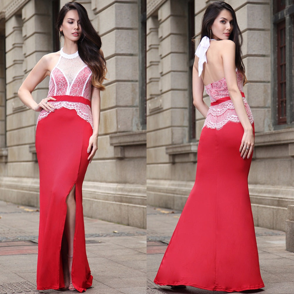 open back Elegant Backless Dress