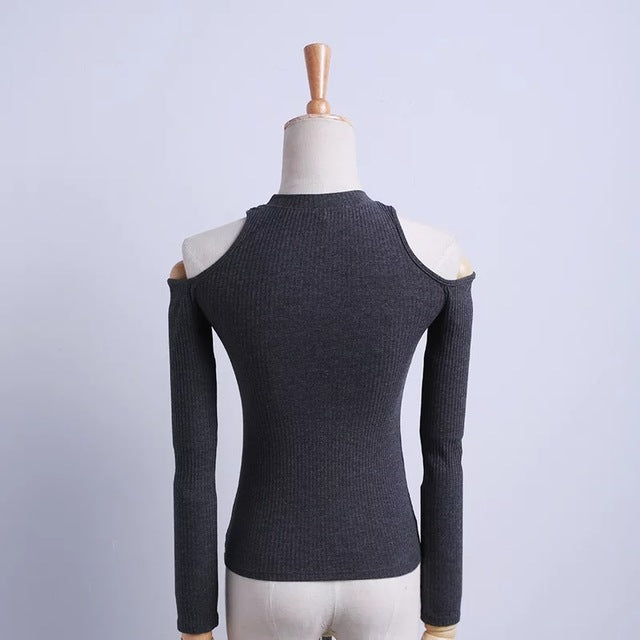 Long-sleeved Neck  Solid