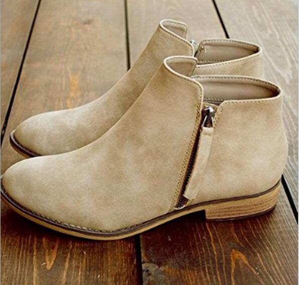 ankle motorcycle casual boots
