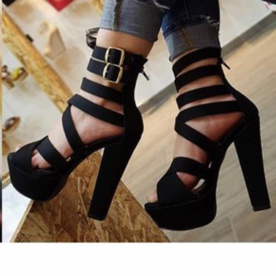 AURORA BELT STRETCH HIGH HEELS